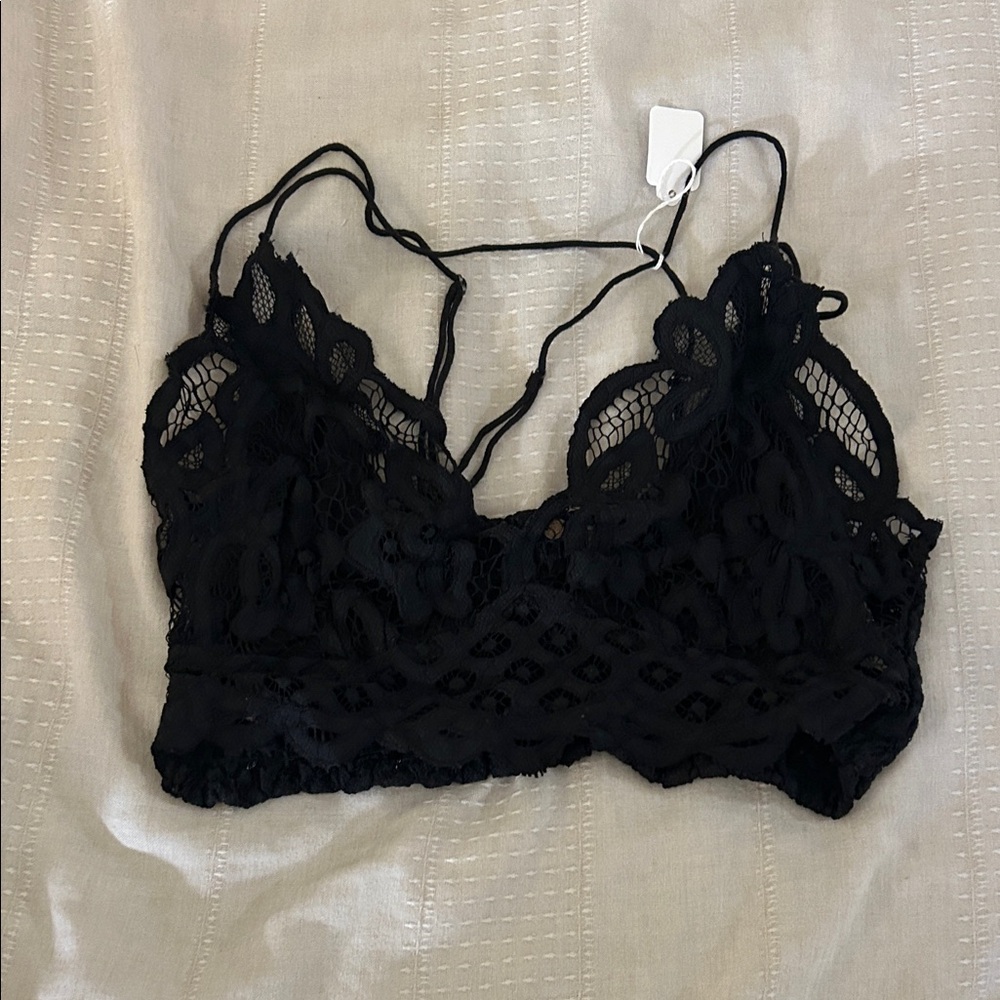 Free People Black Lace Bandeau